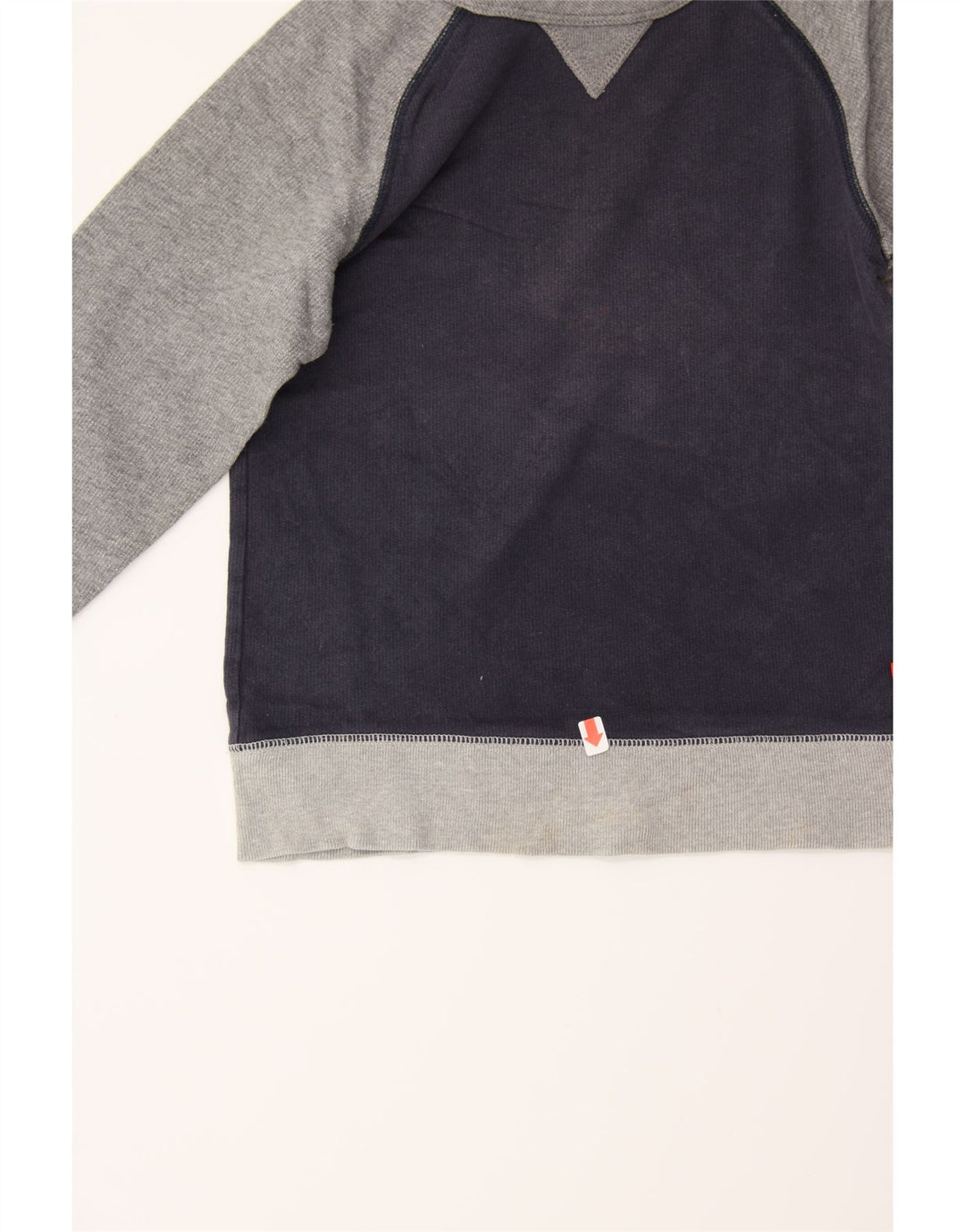 OSH KOSH Boys Sweatshirt Jumper 6-7 Years Navy Blue Colourblock Cotton Vintage Osh Kosh and Second-Hand Osh Kosh from Messina Hembry 