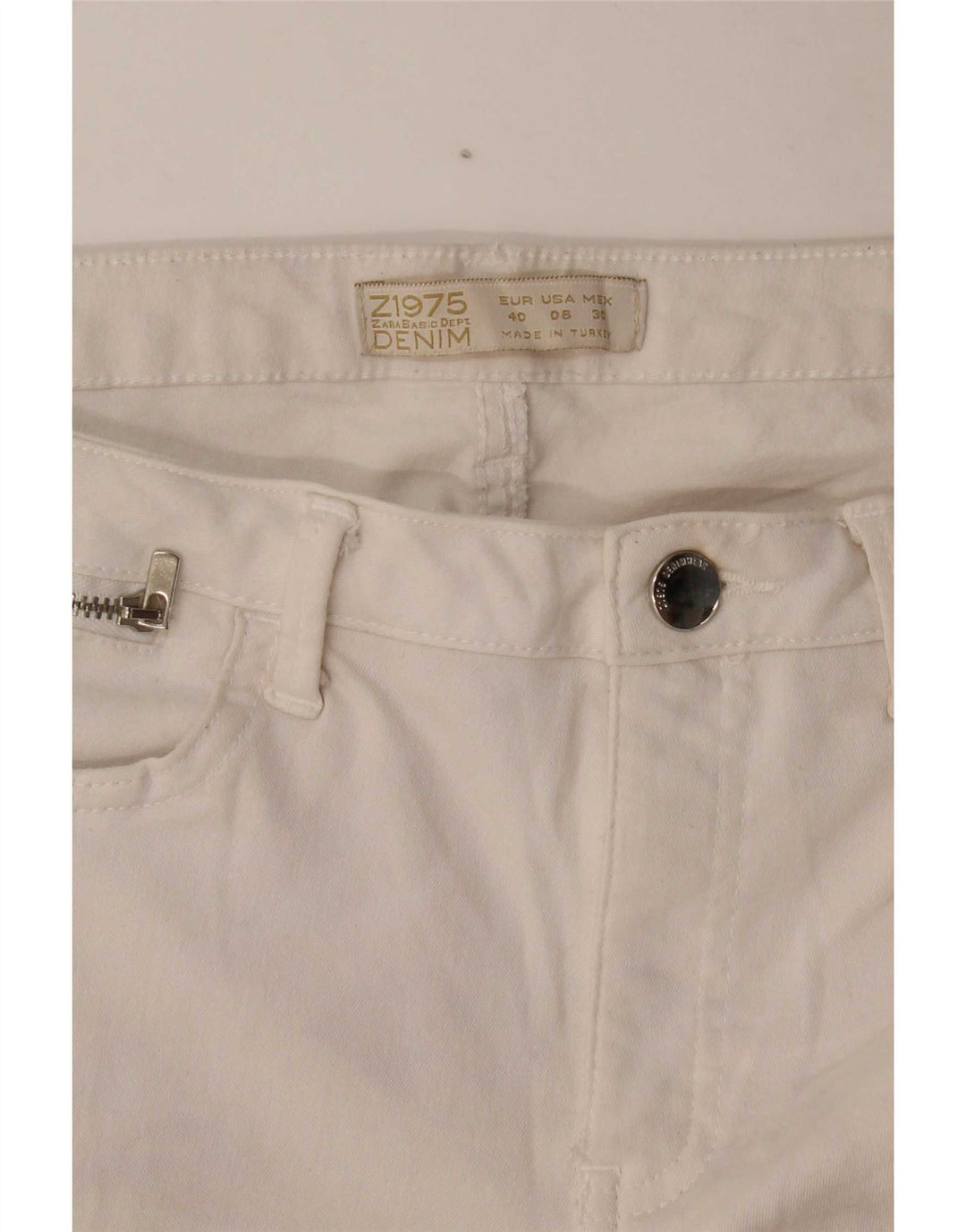 Jeans skinny da donna Zara EU 40 medi W30 L28 bianchi
