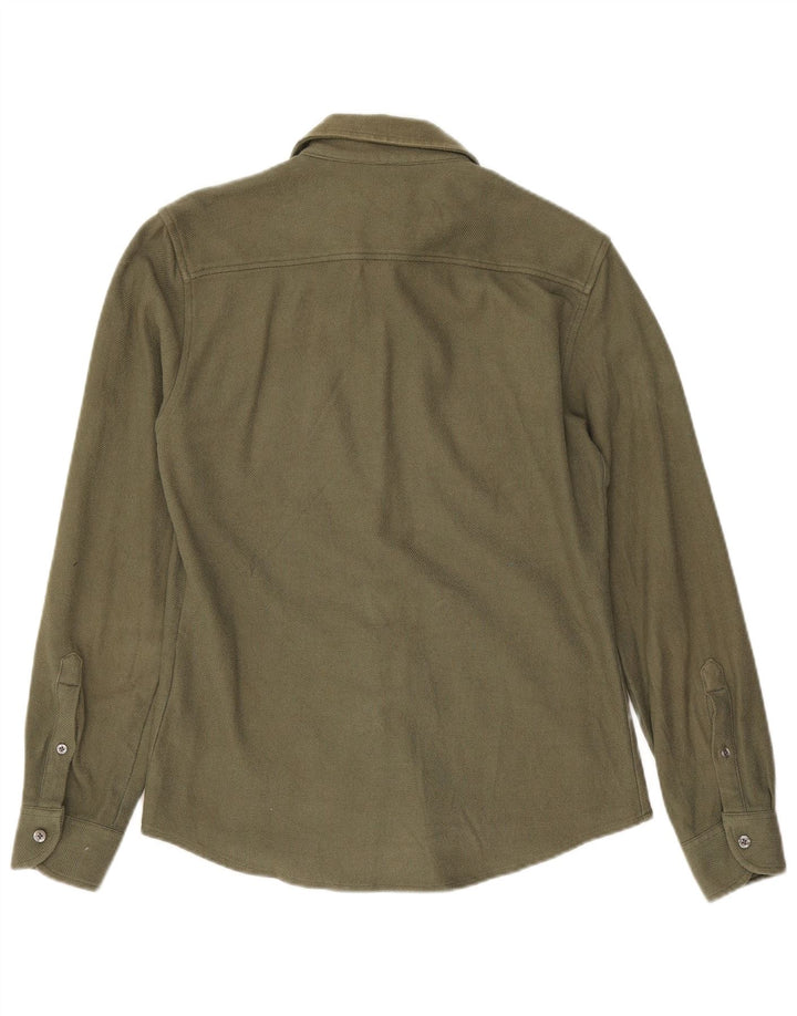 Camicia da uomo Reiss piccola in cotone kaki