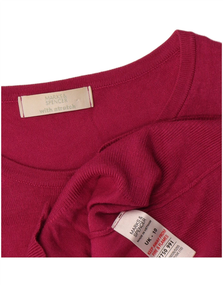 Maglione cardigan da donna Marks & Spencer UK 10 Small Pink Viscosa