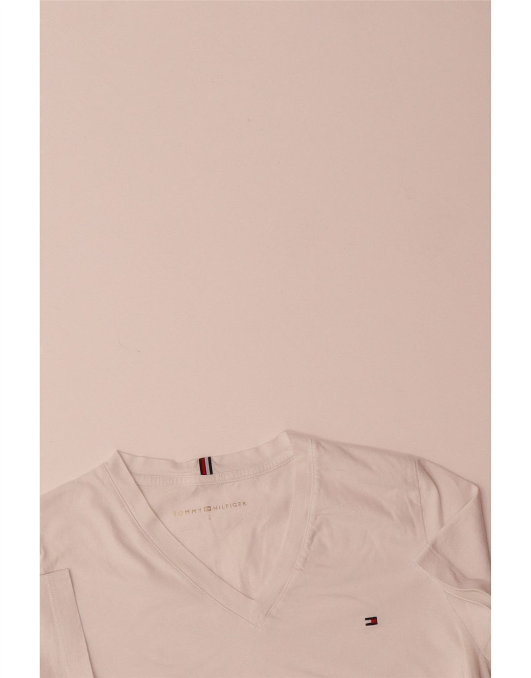 TOMMY HILFIGER Womens T-Shirt Top UK 10 Small White