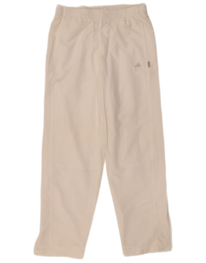 Pantaloni da tuta da donna Adidas UK 14 Large Bianco Poliestere