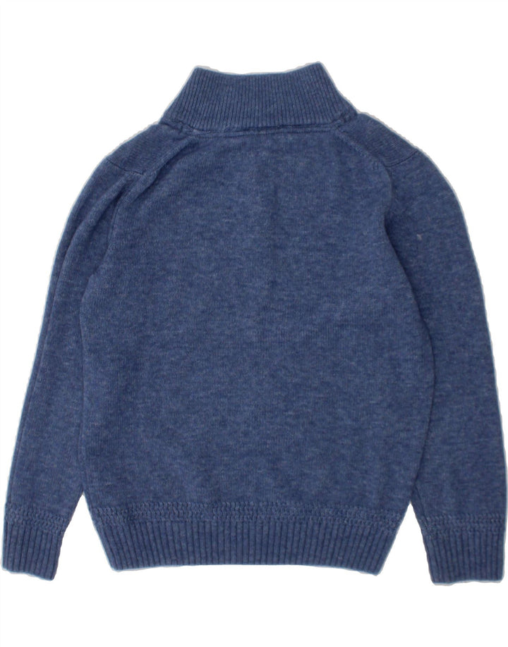 MASSIMO DUTTI Boys Button Neck Jumper Sweater 5-6 Years Blue Cotton Vintage Massimo Dutti and Second-Hand Massimo Dutti from Messina Hembry 