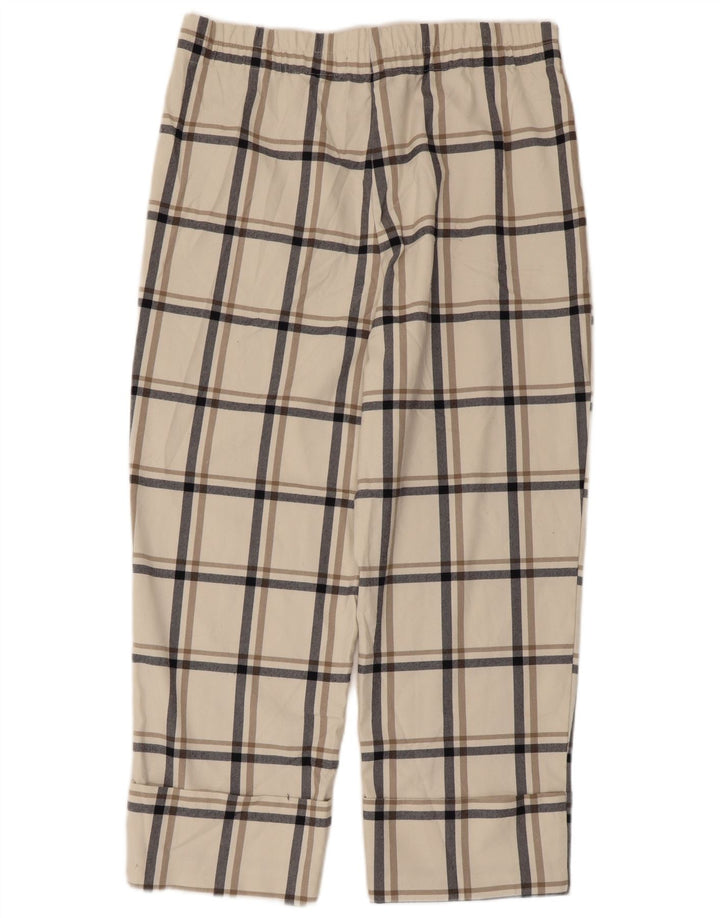 Pantaloni corti da donna Zara XL W32 L24 Poliestere a quadri bianchi