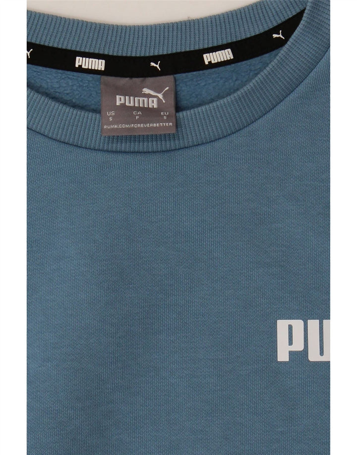 PUMA Mens Sweatshirt Jumper Small Blue Vintage Puma and Second-Hand Puma from Messina Hembry 