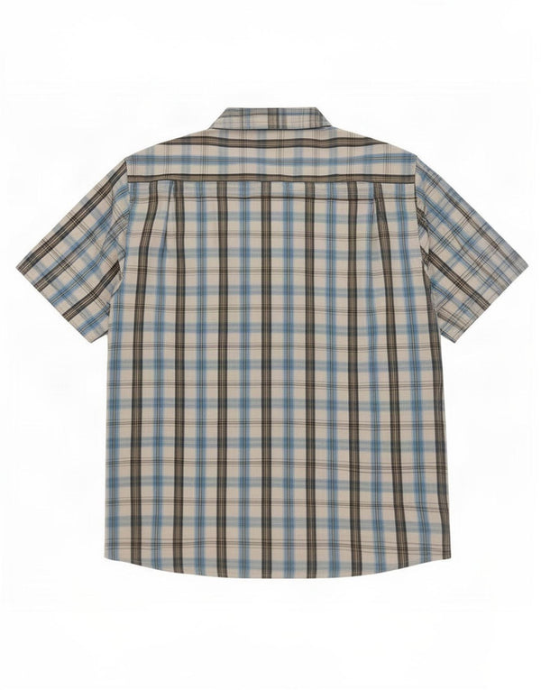 Paul Smith Mens Short Sleeve Shirt Size 43/44 XL Blue Check