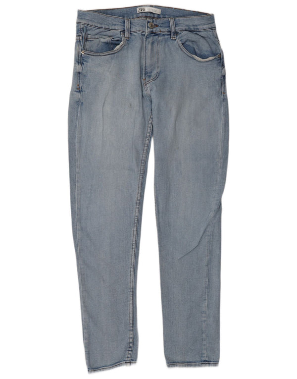 Jeans slim da uomo Zara EU 42 Large W32 L32 cotone blu