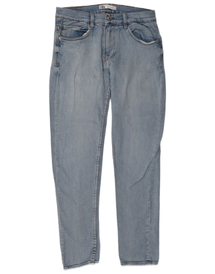 Jeans slim da uomo Zara EU 42 Large W32 L32 cotone blu