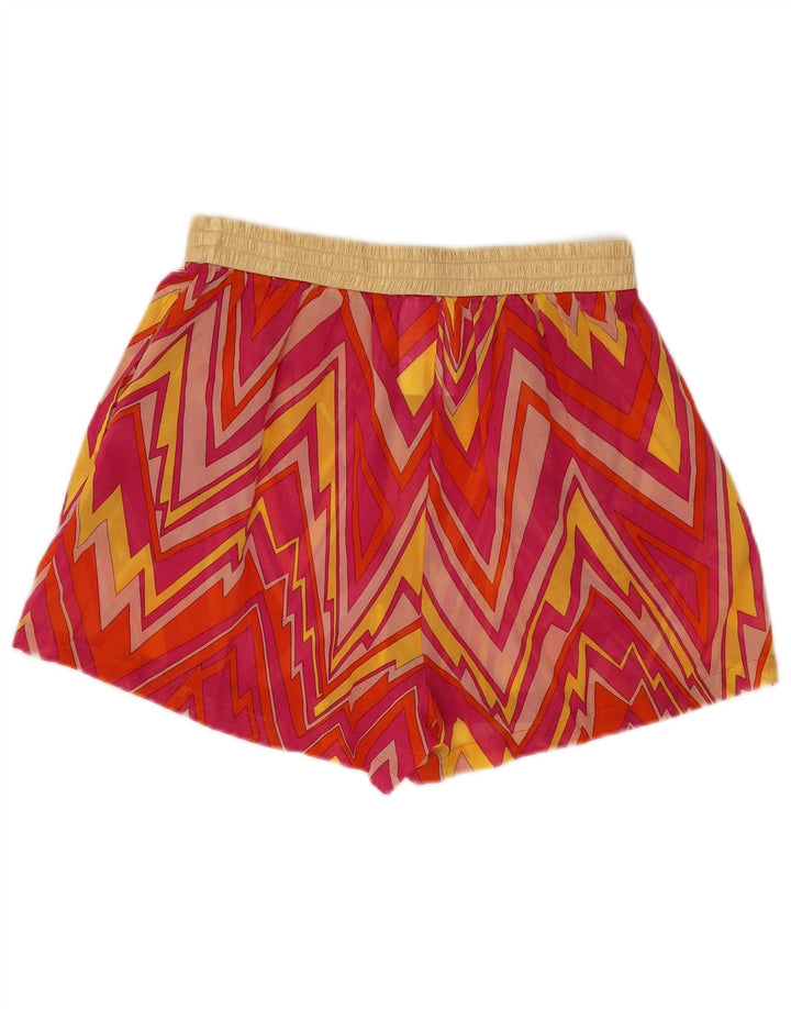 Pantaloncini a vita alta da donna Missoni piccoli W26 poliestere geometrico rosa