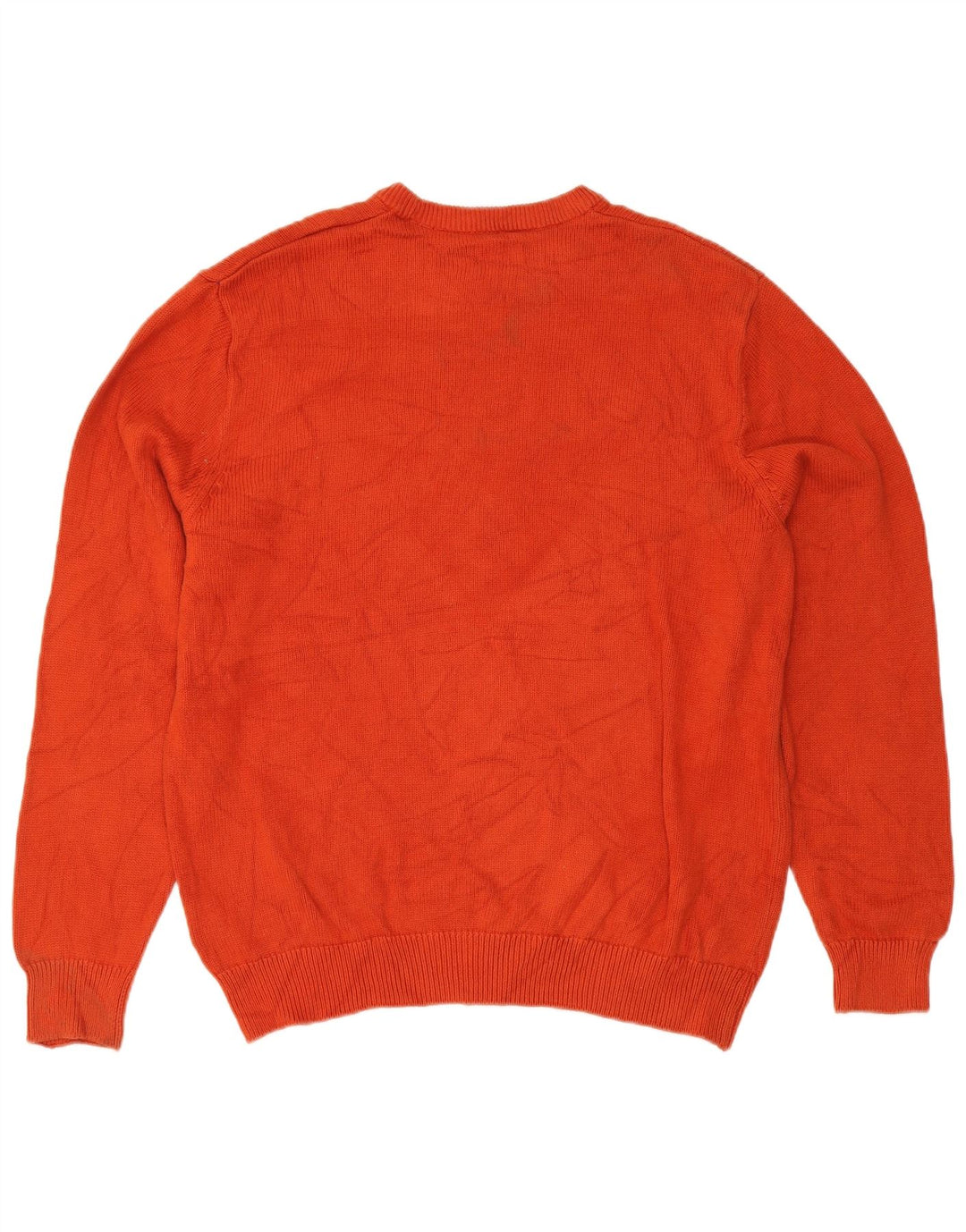 Maglione maglione girocollo da uomo Chaps XL in cotone arancione