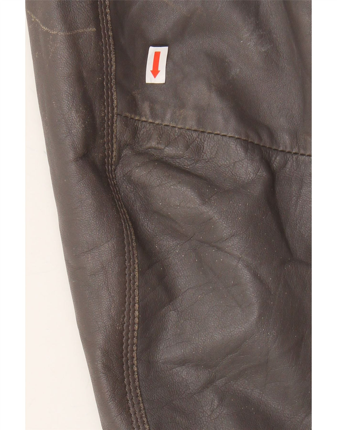 VINTAGE Womens Leather Jacket UK 18 XL Grey Leather Vintage Vintage and Second-Hand Vintage from Messina Hembry 