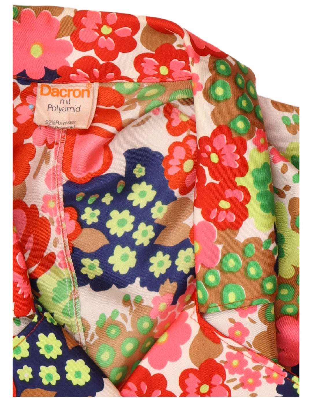 Giacca blazer a maniche corte da donna VINTAGE UK 12 media multicolore