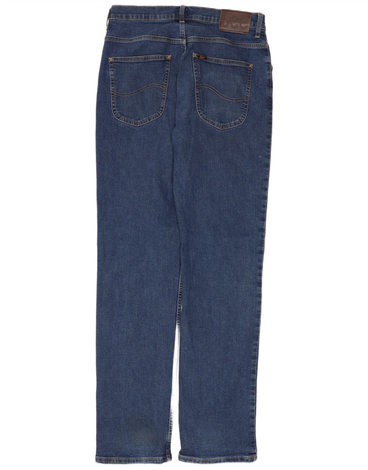 Jeans dritti vestibilità regolare da donna Lee W32 L34 cotone blu