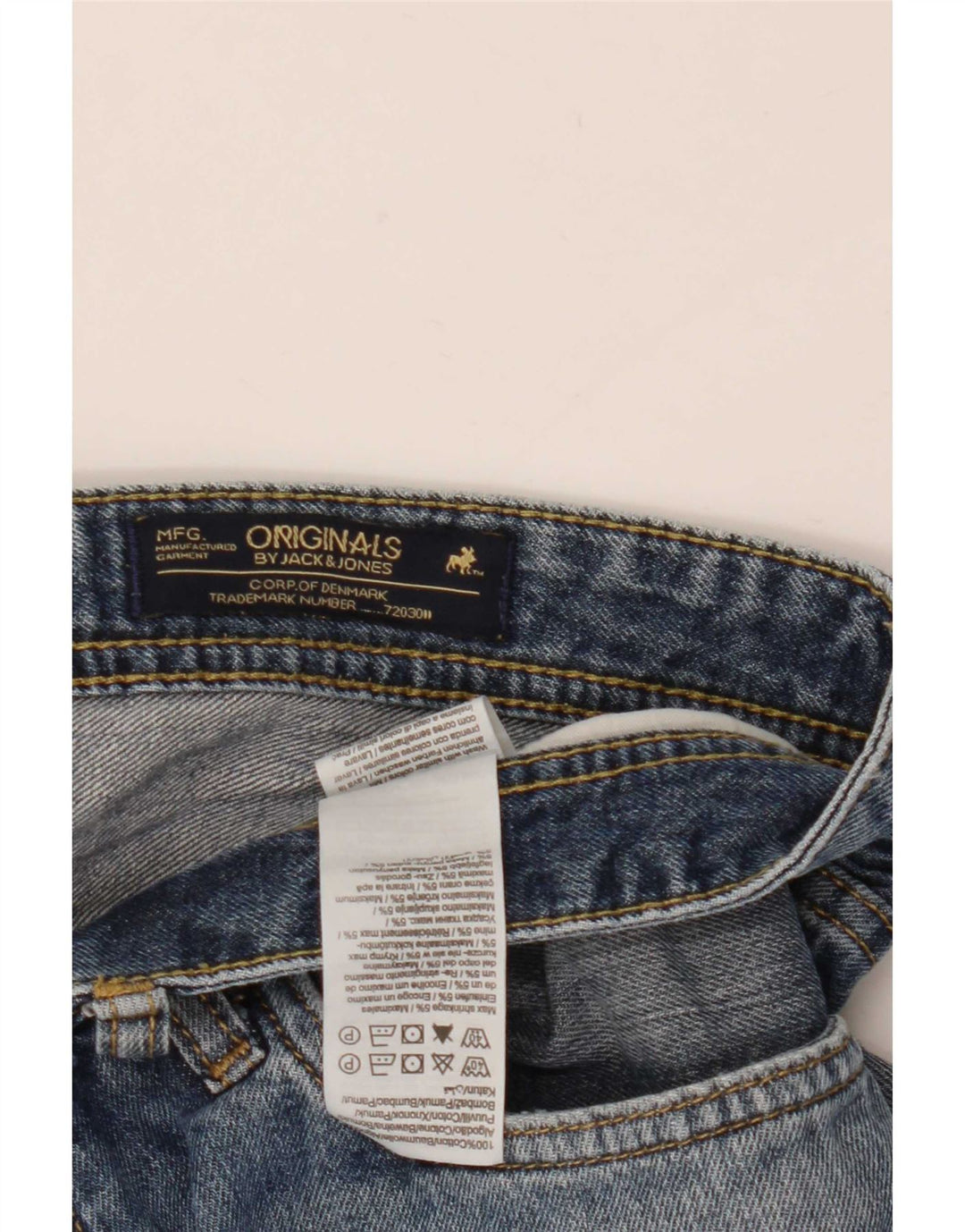 Pantaloncini di jeans da uomo Jack & Jones grandi W36 in cotone blu