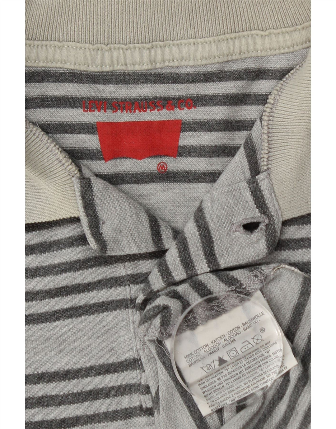 Polo uomo LEVI'S in cotone a righe blu medio