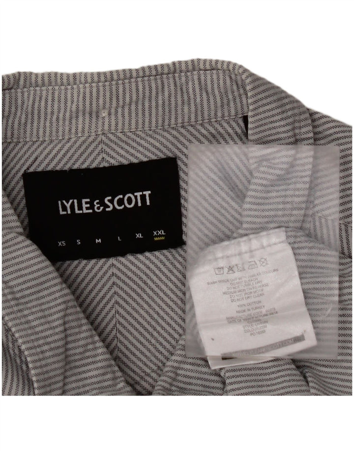 Camicia da uomo LYLE & SCOTT 2XL Cotone gessato blu