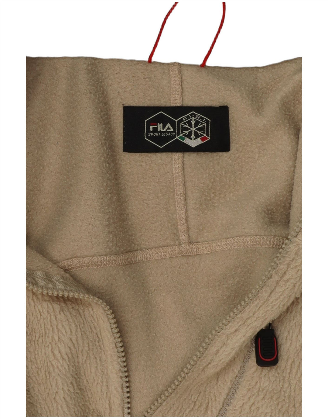 FILA Mens Fleece Jacket UK 40 Large Beige