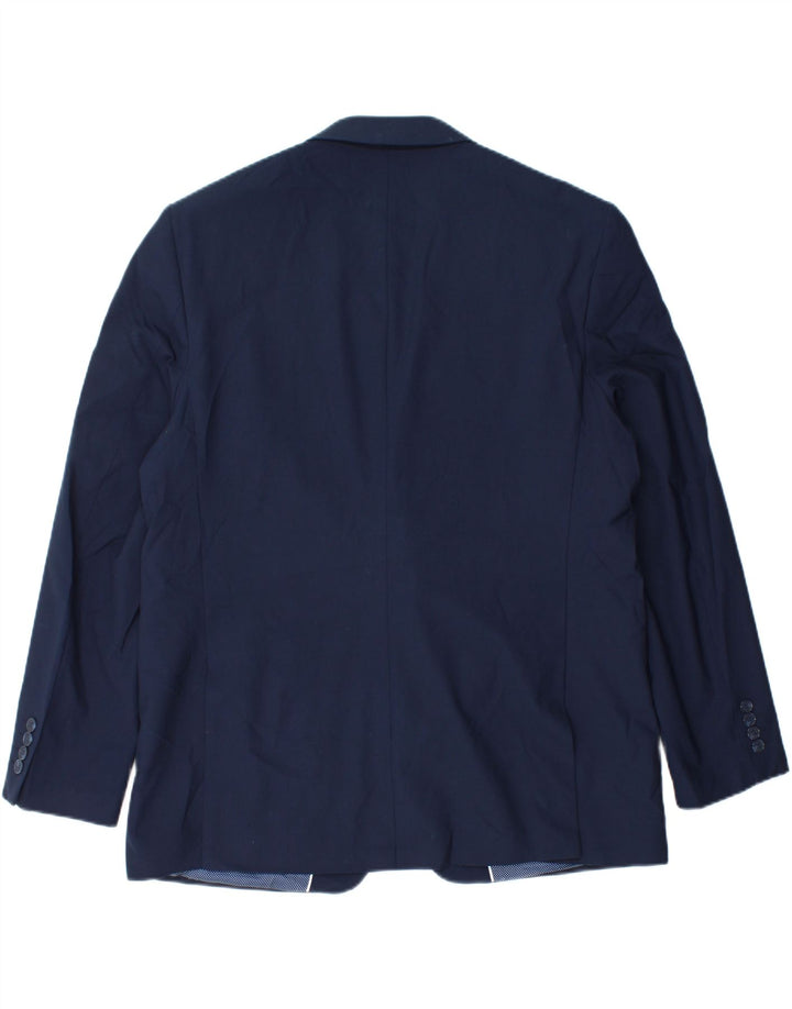 Giacca blazer a 2 bottoni da uomo Marks & Spencer EU 56 3XL Lana blu navy