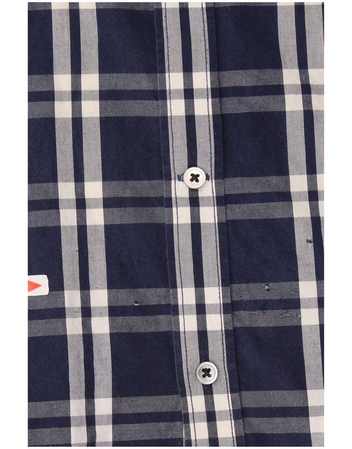 LEVI'S Camicia da uomo a maniche corte dal taglio classico XL in cotone a quadri blu navy