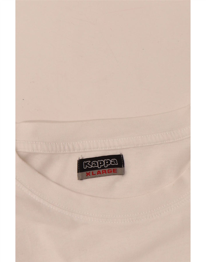 T-shirt da uomo KAPPA Top XL in cotone bianco