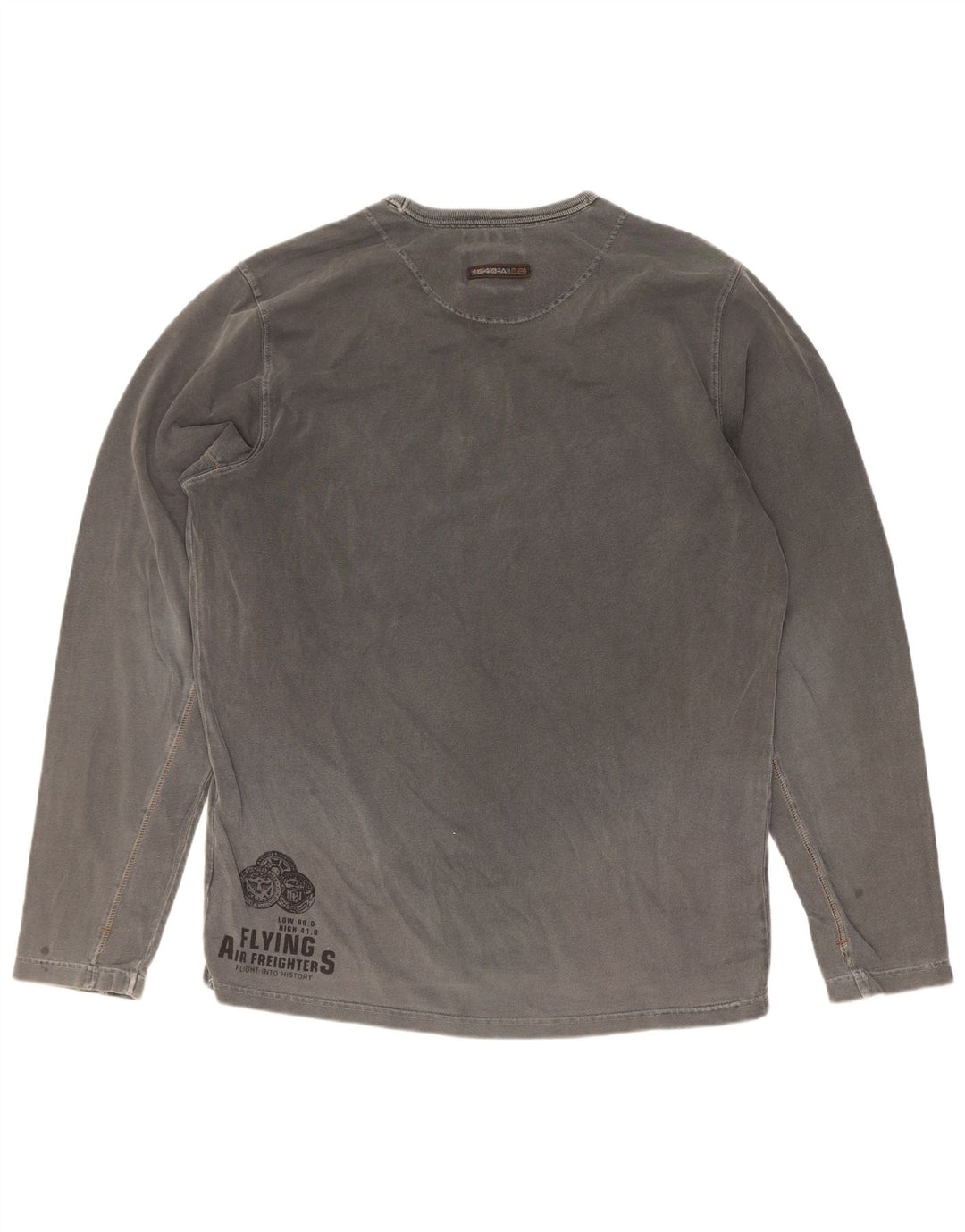Pall Mall Top grafico da uomo a maniche lunghe grande grigio