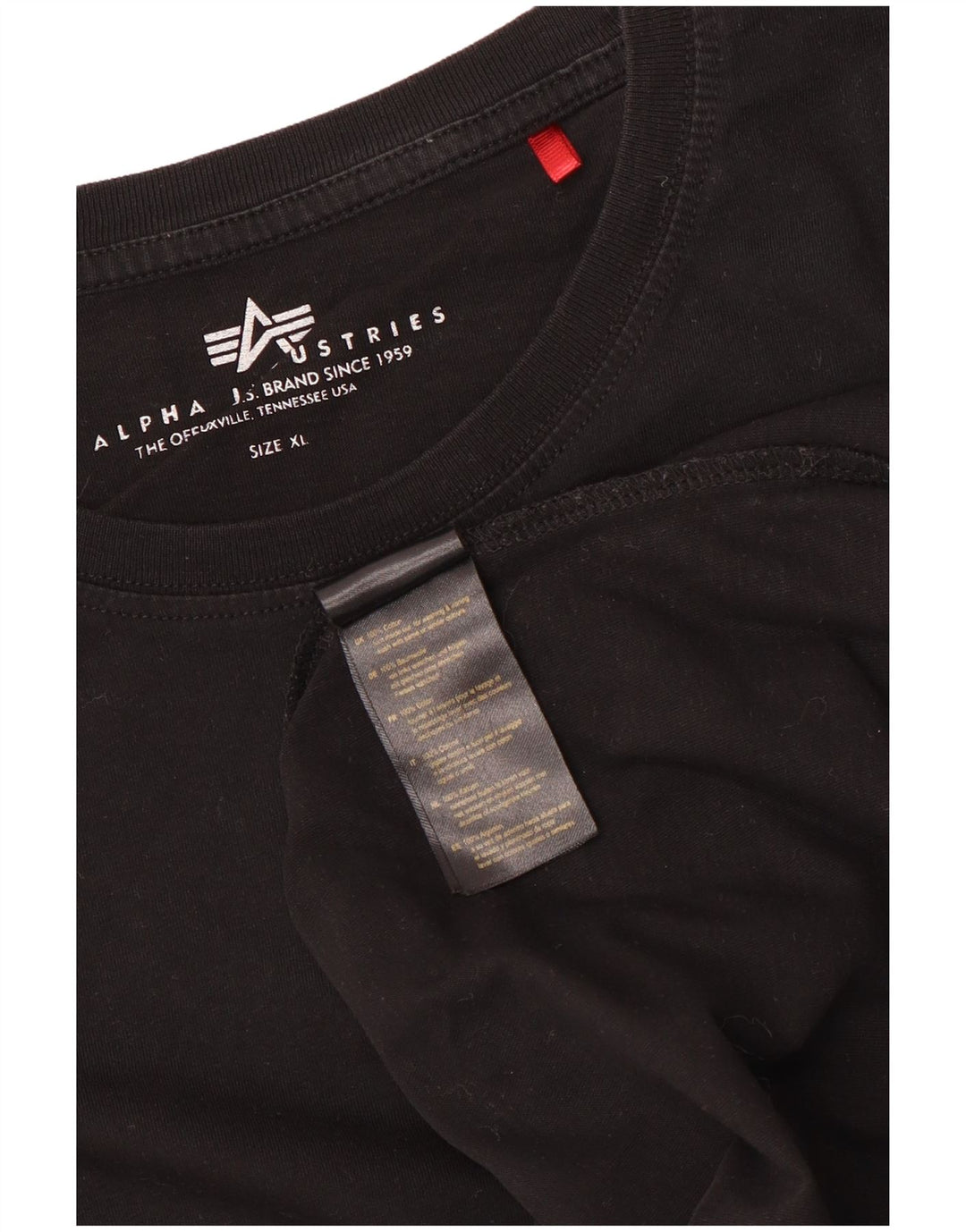 T-shirt da uomo Alpha Industries Top XL in cotone nero