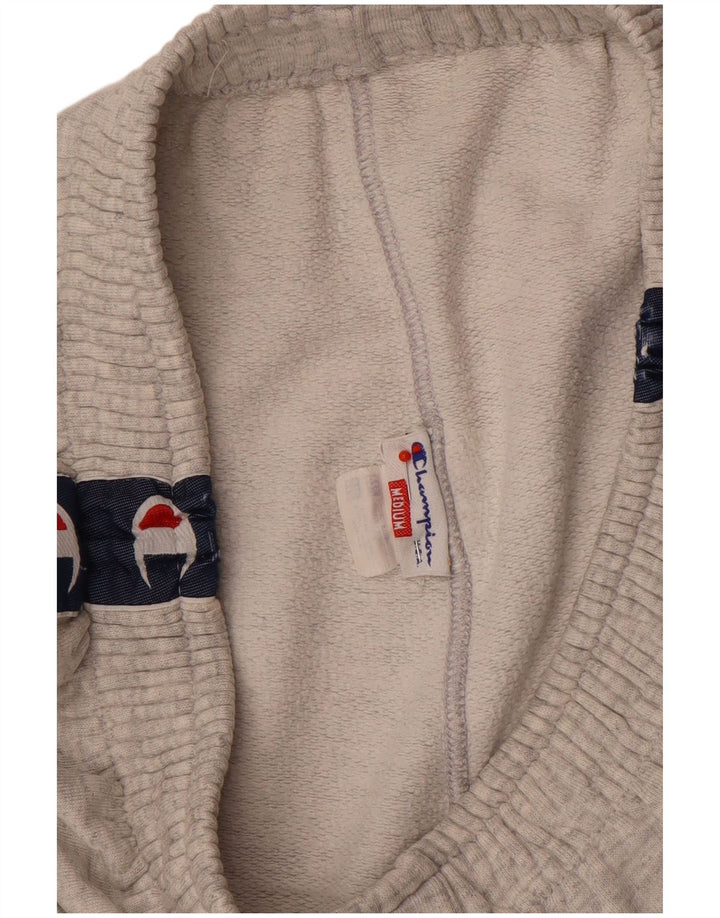 Pantaloni da tuta grafica da uomo Champion in cotone color block grigio medio
