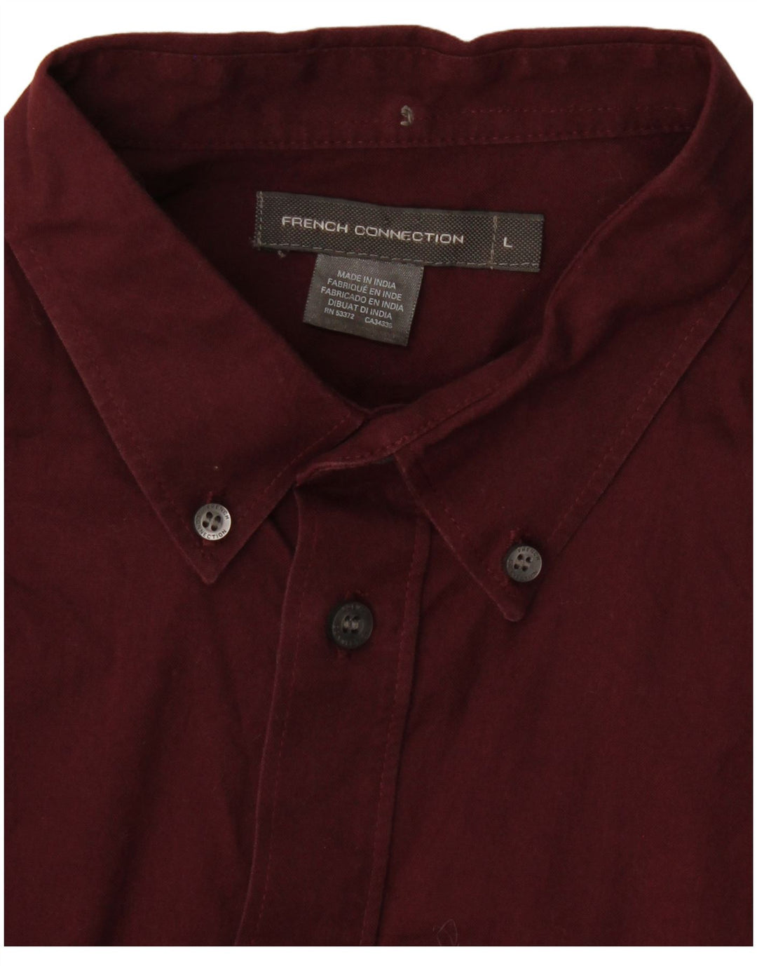 Camicia da uomo French Connection grande bordeaux
