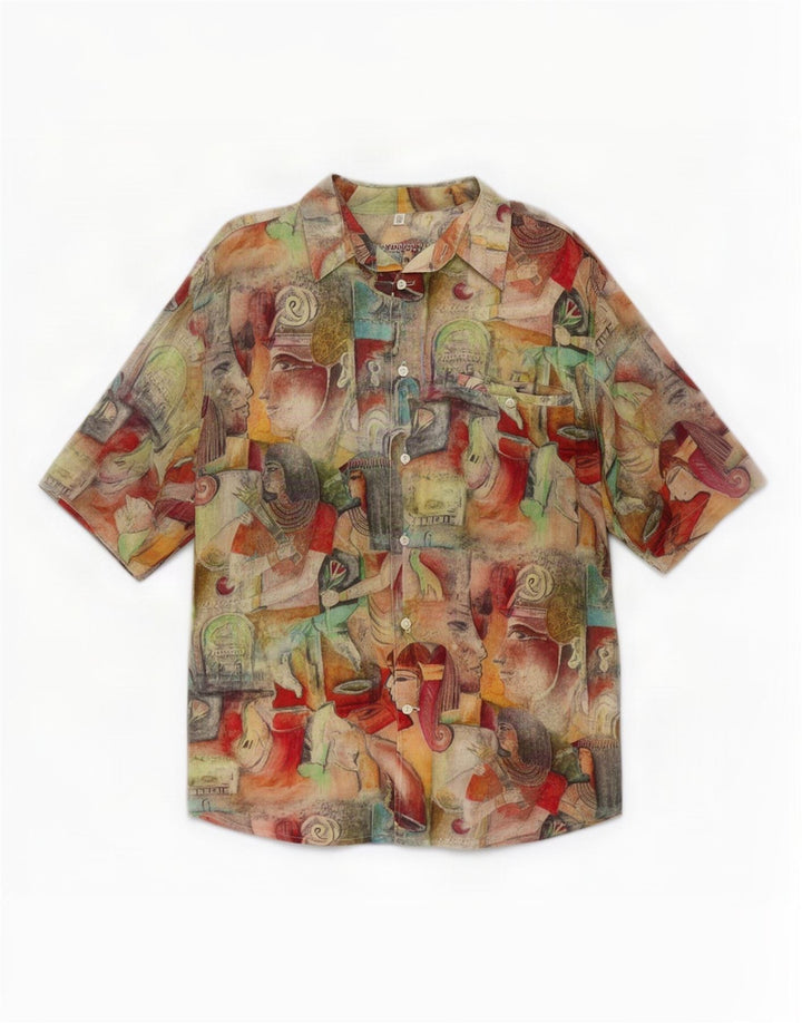 Votum Jacques Britt Camicia grafica da uomo taglia 40 15 3/4 media multicolore