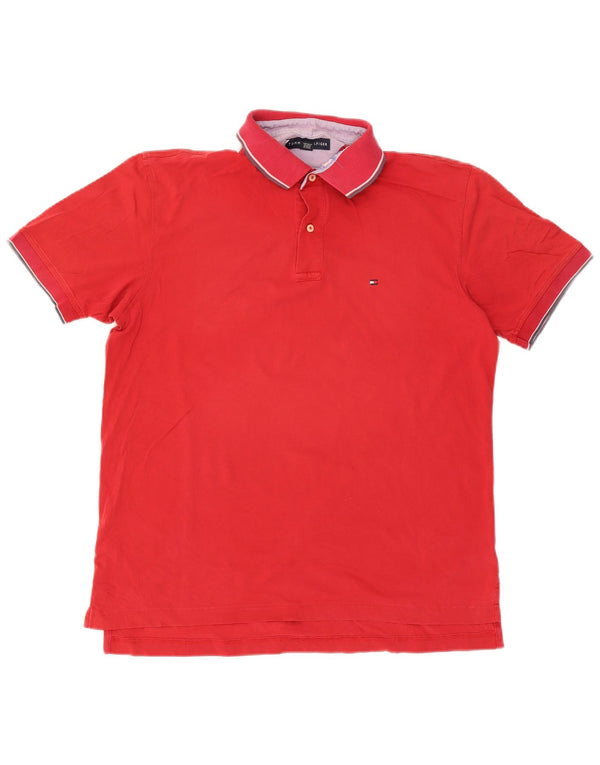 Polo da uomo Tommy Hilfiger grande rossa in cotone