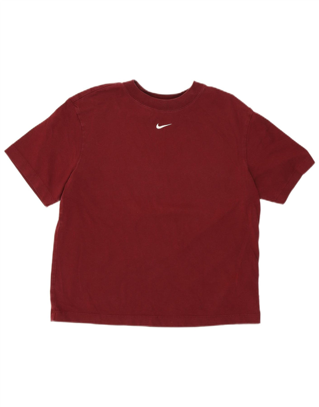 T-shirt da donna NIKE Top UK 6 XS Borgogna cotone