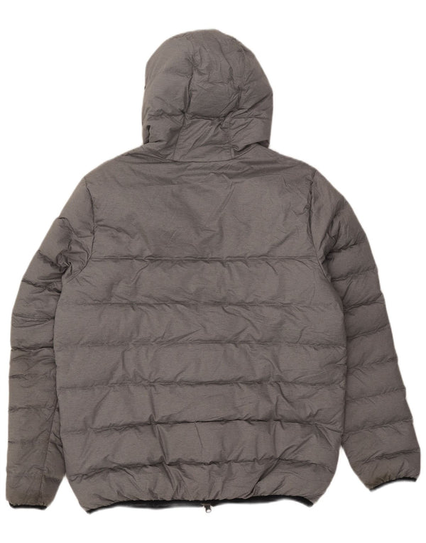 Giacca imbottita con cappuccio Nike da donna UK 18 XL poliestere grigio