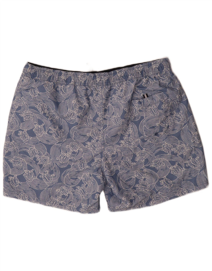 Pantaloncini da bagno da uomo Marks & Spencer modello astratto XL poliestere blu