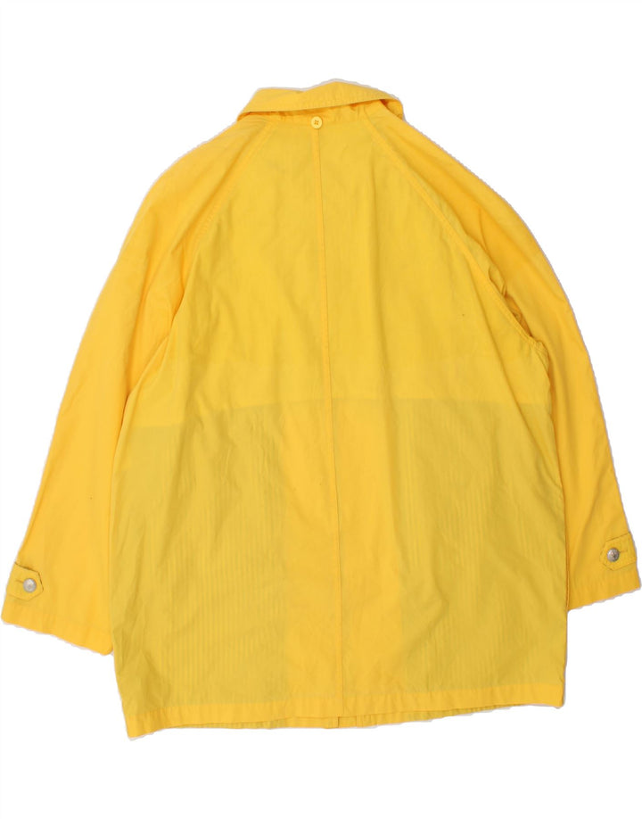 ALBA FORNARI Womens Overcoat UK 14 Medium Yellow Cotton Vintage Alba Fornari and Second-Hand Alba Fornari from Messina Hembry 