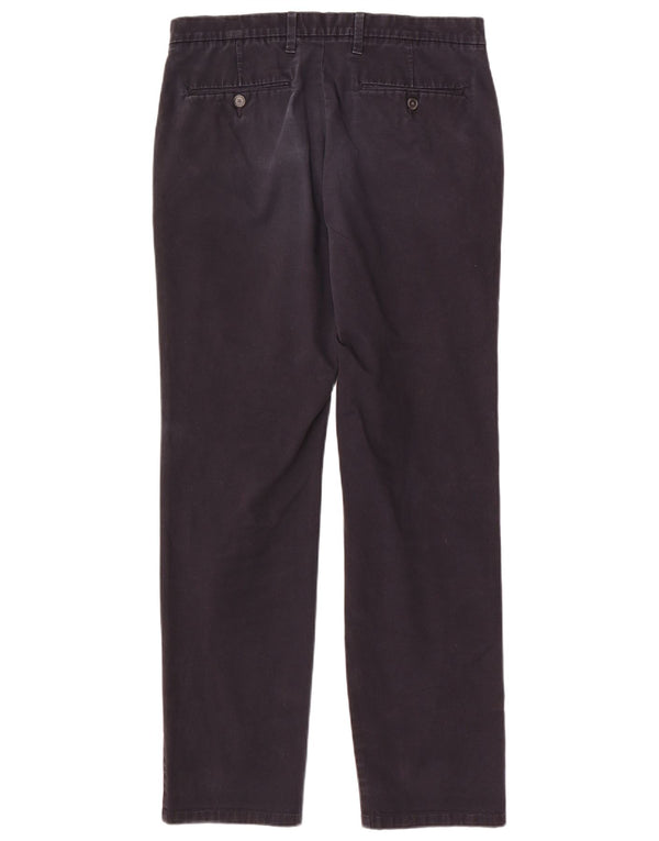 Pantaloni chino dritti vestibilità regolare da uomo Marks & Spencer W34 L33 Blu Navy