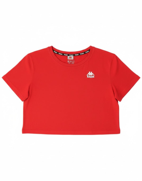 T-shirt corta con grafica Kappa da donna, taglia UK 14, media rossa sportiva