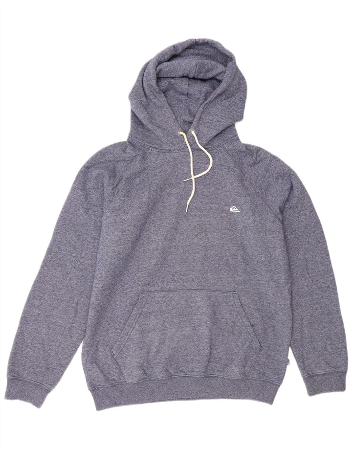 Maglione con cappuccio da uomo Quiksilver in cotone chiazzato blu medio