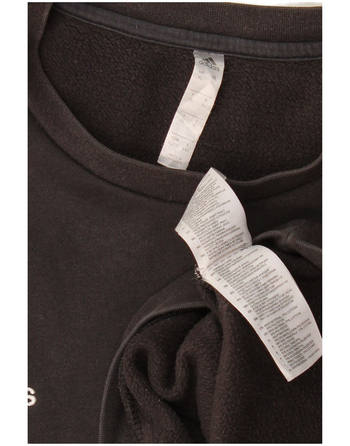 Felpa ADIDAS da uomo maglione XL cotone nero