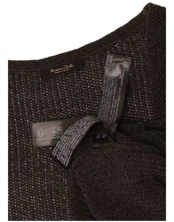 Maglione cardigan senza maniche da donna Massimo Dutti UK 14 Grigio medio