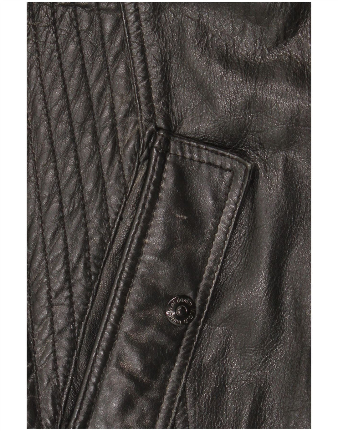 Giacca in pelle vintage da uomo UK 42 XL in pelle nera