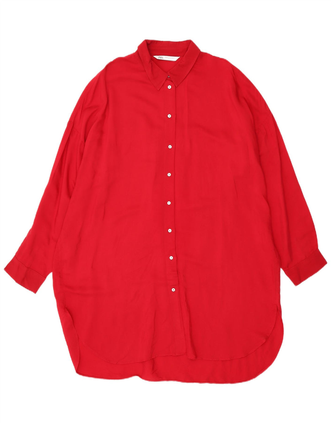 Abito chemisier oversize da donna Zara UK 18 XL rosso
