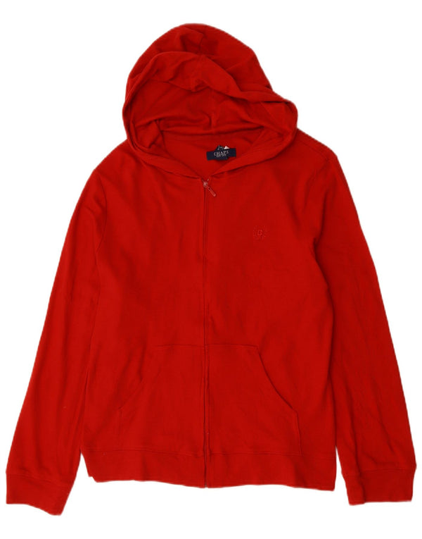 Maglione con cappuccio e zip da donna Chaps UK 14 cotone rosso medio