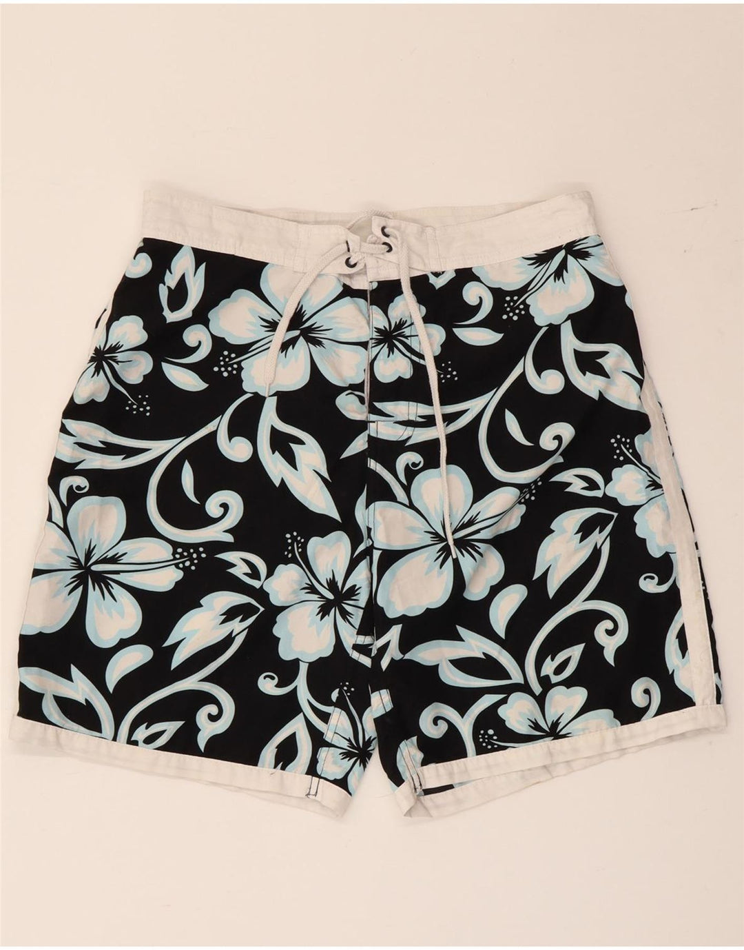 Pantaloncini da bagno da uomo Sundek IT 50 Large Nero Floreale Poliestere