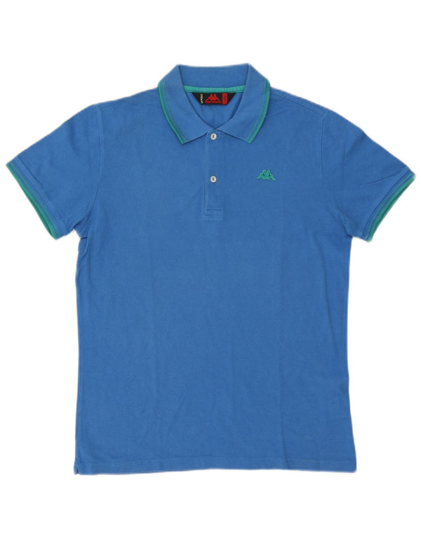 Polo Kappa Uomo Large in cotone a righe blu
