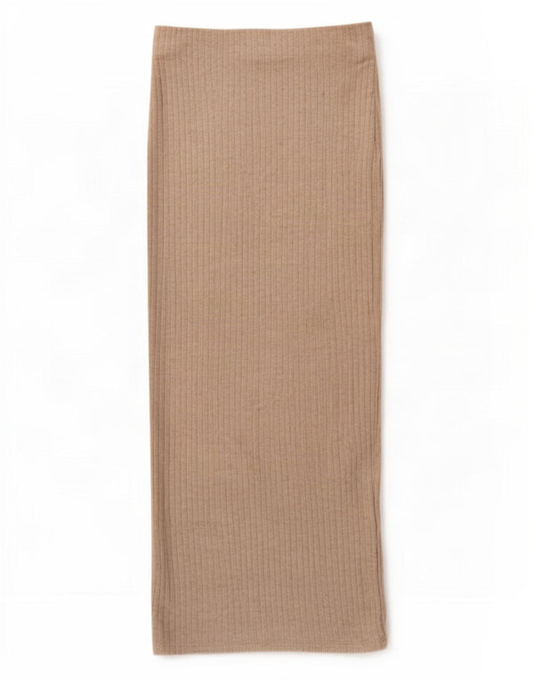 Gonna lunga a vita alta da donna Zara piccola W26 viscosa beige