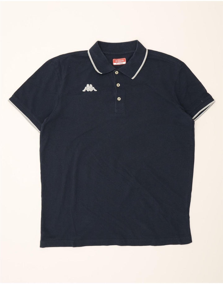 Polo Kappa da uomo XL blu navy