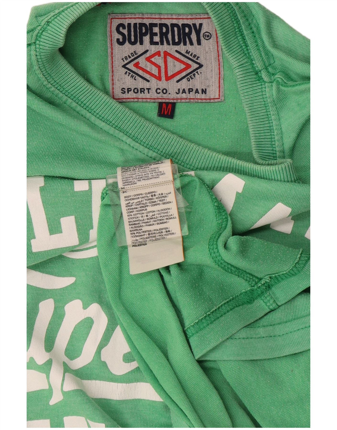 T-shirt grafica da uomo Superdry Top in cotone verde medio