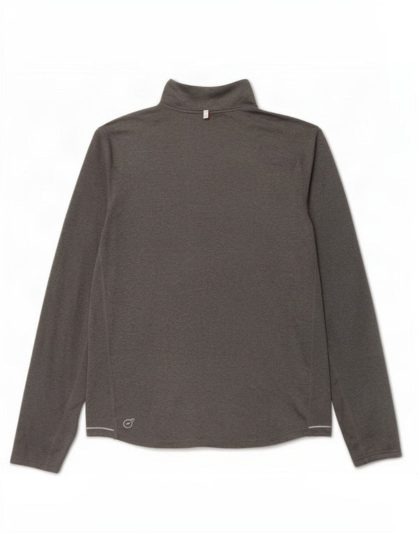 Maglia da tuta pullover con zip e collo da donna Puma UK 14 Poliestere grigio medio