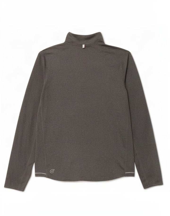 Maglia da tuta pullover con zip e collo da donna Puma UK 14 Poliestere grigio medio