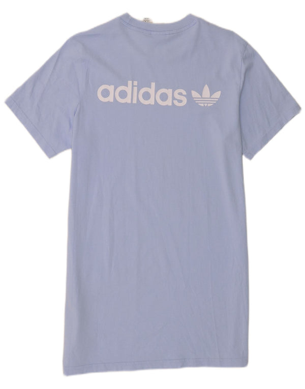 Abito T-shirt da donna Adidas UK 12/14 Cotone blu medio